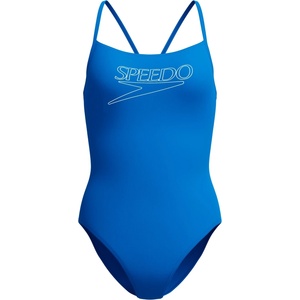Speedo Дамски бански костюм Speedo Women's Endurance+ Logo Thin Strap One Piece Swimsuit - Turkish Sea - размер 42 (EU) (150-6087-0516)