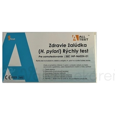 AllTest Rýchlotest Zdravie žalúdka (Helicobacter pylori) 1 samodiagnostický test z výteru zo stolice