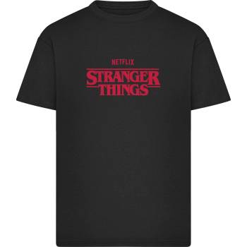MERCHCODE Тениска Stranger Things Rewatch Loose Tee black XXLUB-MC1466-00007 - Черен, размер L