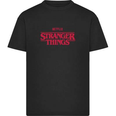 MERCHCODE Тениска Stranger Things Rewatch Loose Tee black XXLUB-MC1466-00007 - Черен, размер L