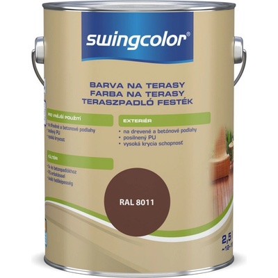 Swingcolor Barva na terasy 2,5 l oříškově hnědá