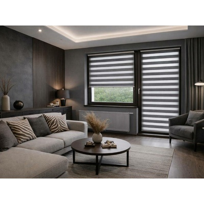 Zebra-shop Den a noc komplet Premium Grafit melír BH 70 150x94 cm vpravo