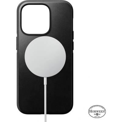 Nomad Гръб Nomad за iPhone 14 Pro Max, Modern Leather MagSafe Case , Черен (856500012216)