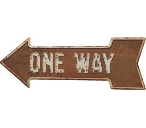 Ceduľa One Way