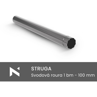 Struga Svodová roura 1 bm 100 mm RAL 9010 bílá