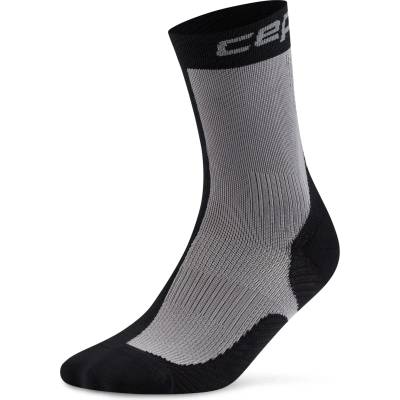 CEP Дамски чорапи за бягане Cep Women's Run Edition Half&Half Mid Cut 5.0 Running socks - Black / Grey - размер II (207-0574-0111)