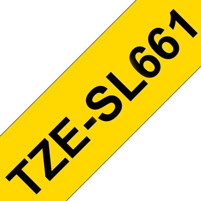 Brother TZe-SL661, žlutá / černá (36mm, samolaminovací) TZESL661
