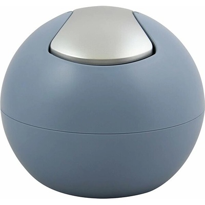 Spirella mini výklopný odpadkový koš Bowl Matt, mlhavě modrý, plast, 1 l
