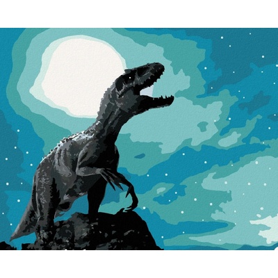 zuty Tyrannosaurus re x v noci 80 x 100 cm vypnuté plátno na rám 8596530056119