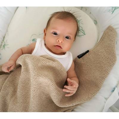 Lullalove Lehká dečka z vlny Merino Premium Milk Coffee béžová