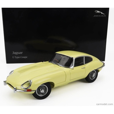 Kyosho Jaguar E-Type 3.8L Coupe MK1 1961 Pale Primose 1:18