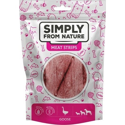 SIMPLY FROM NATURE Meat Strips Husacie stripsy pre psov 80 g