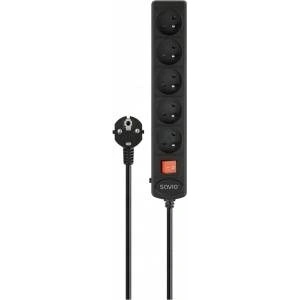SAVIO LZ-16 Automatic surge protector strip 5 sockets, 1.8m