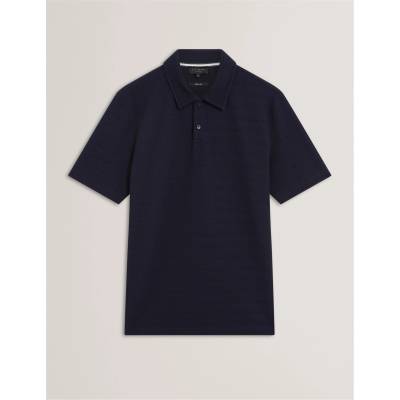 Ted Baker Блуза с яка Ted Baker Men's Textured Short Sleeve Polo Shirt - Navy