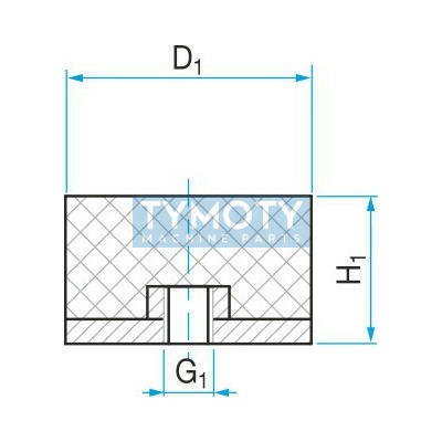 Silentblok typ 5 - 200x100 M20