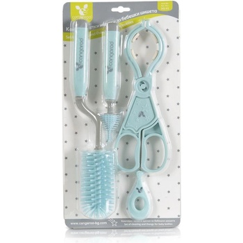 Cangaroo К-кт четки и щипки за бебешки шишета син (3800146270001)
