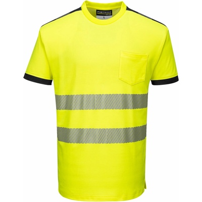 Portwest T181 PW3 Hi-Vis Reflexné tričko žltá/čierna 4XL