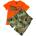 Everlast Short sleeve set - Green / Orange (Orange Fluo/Pattern)