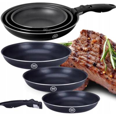 MG HOME CLEVER KITCHEN SADA 3 PANVÍC 20/24/28 CM S ODOJÍMATEĽNOU RÚČKOU