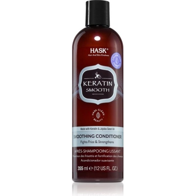HASK Keratin Protein Smoothing Conditioner изглаждащ балсам за увредена и химически третирана коса 355ml