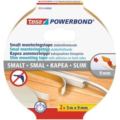 Tesa Powerbond 55714 Montážna páska úzka 2 x 9 mm x 5 m