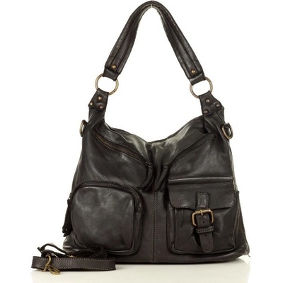 Mazzini Marco kožená crossbody kabelka v23a čierna