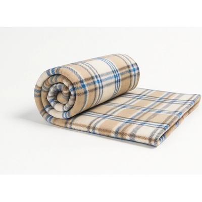 Jahu Deka fleece kostka hnědo béžová 150x200