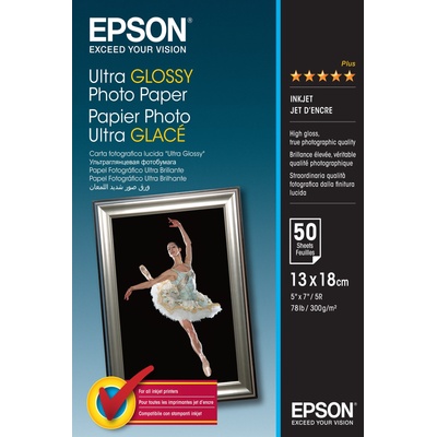 Epson Ултрагланцова фотохартия Epson (13x18, 50 листа, 300g)