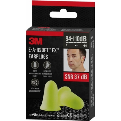 3M E-A-R Štuple do uší soft FX SNR 37 dB žlté 5 párov