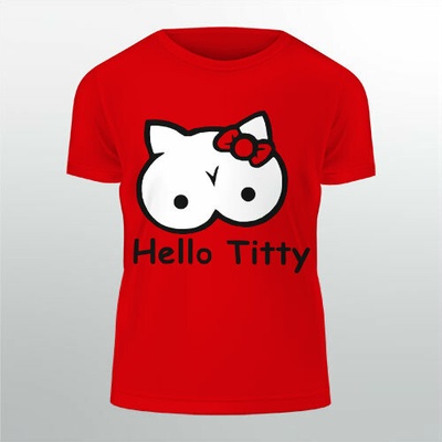 Pánské tričko s kontrastními lemy Hello titty