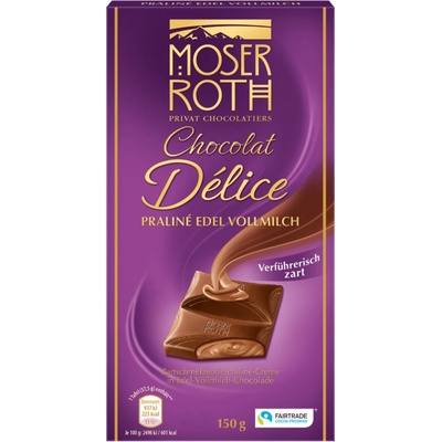 MOSER ROTH Chocolat Délice PRALINKOVÝ KRÉM V MLÉČNÉ ČOKOLÁDĚ 150 g