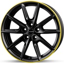 Borbet LX 8x18 5x112 ET44 matt black rim yellow