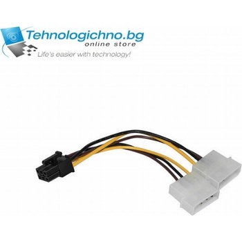 Кабел VCOM 2xMolex to 6pin PCI-E - CE359-0.15m (0905021423)