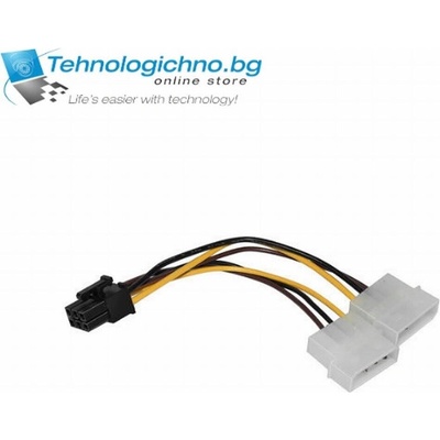 Кабел VCOM 2xMolex to 6pin PCI-E - CE359-0.15m (0905021423)