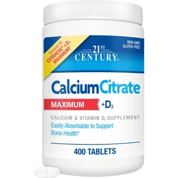 21st Century Calcium Citrate + D3 Maximum, 400 таблетки, 21st Century (9109)