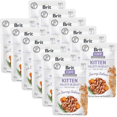 Brit Care Cat Kitten Fillets in Jelly with Savory Salmon 12 x 85 г