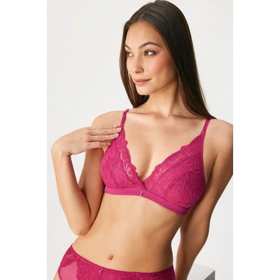 Wacoal Abellia Bralette čipkovaná neónová-ružová