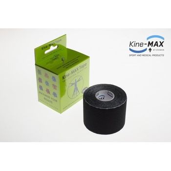 KineMAX SuperPro Rayon Kinesio tejp čierna 5cm x 5m