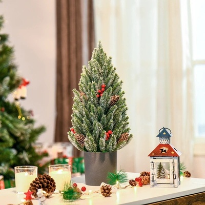 HOMCOM Vánoční mini stromek ∅27 x 47 cm zelený