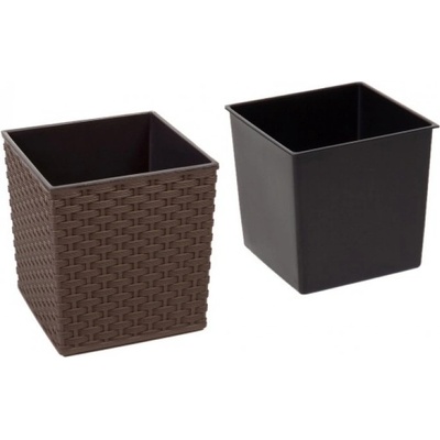 Lamela Květináč Juka 400 x 400 mm ratan mokka – Hledejceny.cz