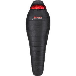 Alvivo Пухен спален чувал Alvivo Ibex 600 S Down sleeping bag - Black / Red - размер 225 cm (513-2063-0111) Спален чувал
