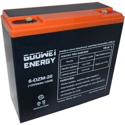 GOOWEI ENERGY 12V 24Ah 6-DZM-20 – Zboží Mobilmania