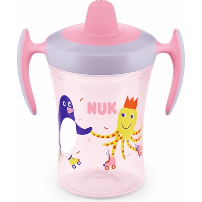 Nuk Неразливаща се чаша с мек накрайник NUK - Evolution, Trainer Cup, 6+ месеца, 230 ml, Розова (10255609)