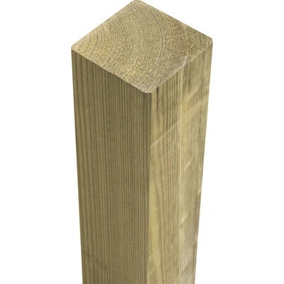 Stĺpik na plot 9 x 9 x 185 cm hladký prírodný tlakovo impregnovaný