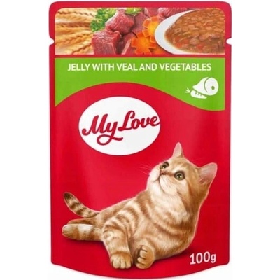 MyLove Teľacie mäso a zelenina v želé 100 g