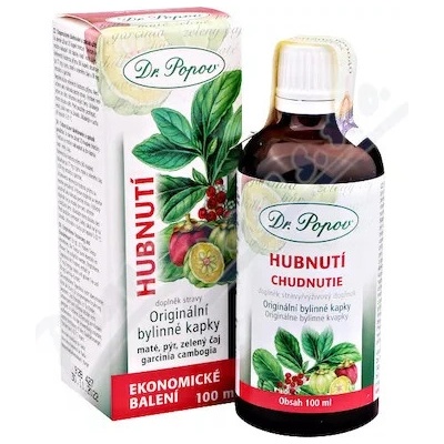 Dr.Popov Bylinné kvapky na chudnutie 100 ml
