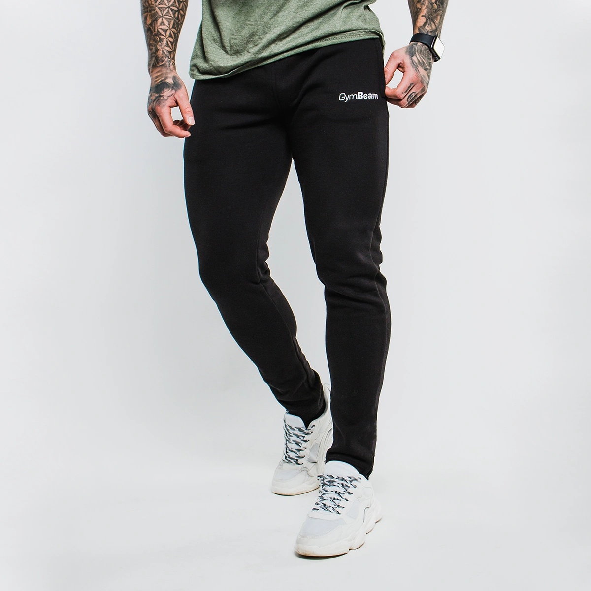 GymBeam Долнище Slimfit Black XL