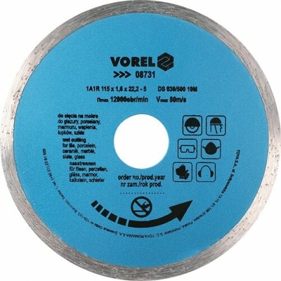 Vorel Kotouč řezný diamantový 115 x 22,2 x 1,6 mm TO-08731