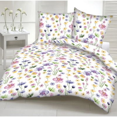 TiaHome Obliečky krep Flower rainbow 140x200 70x90