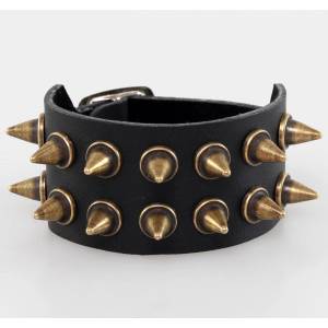 Black & metal гривна spikes 2 - bwz-514
